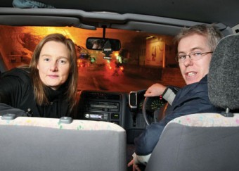 Patricia Ward and Martin McGee of The Winter Initiative project going on their nightly rounds of Galway city helping people who are homeless. 
Photo:-MIke Shaughnessy