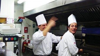 Head chef Paulo and sous chef Fabiano at Basilico.