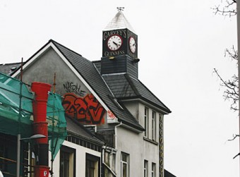 The heights he scaled to decorate the gable.