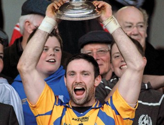 Portumna captain Leo Smith lifts the Galway County Senior Hurling Championship cup. Will he get the honour to do the same with the Tommy Moore on St Patrick’s Day? 