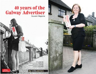 Bernie Stakem the cover girl on last week’s Galway Advertiser fortieth  birthday supplement. 

Photo:-Mike Shaughnessy