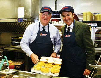 Pat McDonagh MD of Supermacs with Padraic O'Maille. 

Photo:-Mike Shaughnessy