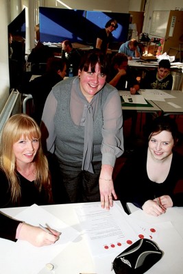 Claremorris business woman Melissa Walsh mentoring students.
