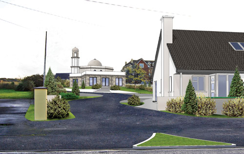 An artist's impression of the new mosque