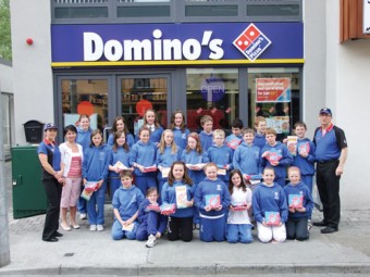 Pupils from Scoil Raifteiri learn the art of pizza making from the delivery experts.