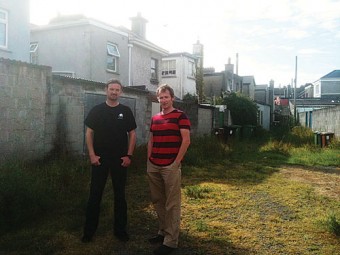Community Gardens Project&rsquo;s Ollie Walsh and Aonghus Sammin.