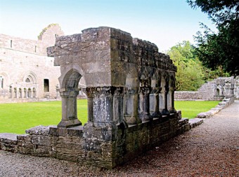 Vanished grandeur: part of the cloisters at Cong Abbey