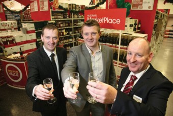 Pictured at the announcement in MarketPlace Galway were Jim Bourke, general manager MarketPlace Galway; Galway hurler Joe Canning; and Martin Kelleher MD Musgrave Wholesale Partners.