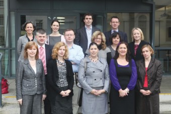 Pictured at the recent NUI Galway J.E. Cairnes School of Business and Economics Career Mentoring Event were (Back row l-r): Dr Geraldine Robbins, NUI Galway; Karen Campbell, Medtronic; Paraic Joyce, PWC; and Dermot Nolan, Mazars.  (Middle row l-r): Niall Cunningham, Cunningham Higgins; Brian Molloy, HC Financial Services; Sue Pfleger, SAP; Mary Clisham, Multis Group; and Mary Barrett, NUI Galway.  (Front row l-r): Dr. Emer Mulligan, Head of School of Business and Economics, NUI Galway; Patricia Martyn, NUI Galway; Aisling Fitzgerald, PWC; Maeve Joyce, Údarás na Gaeltachta; and Noreen Glennon, Simon Community. 