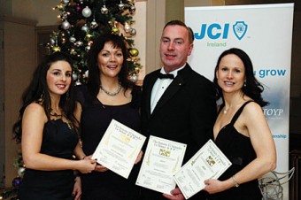 Victoria Whelan, JCI Galway president 2010 with JCI Galway's awards winners Evelyn Cormican, George Conboy, and Mary Giblin – the recipients received the title of ‘JCI Senator’ the highest honour and honorary life long membership, recognising their outstanding contribution to Junior Chamber.