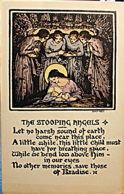 The Stooping Angles, by Lady Glenavy, another striking image from Cuala Press. After the death of the Yeats sisters the press was taken up by W.B Yeats’ children Michael and Anne. It continued until the 1970s.