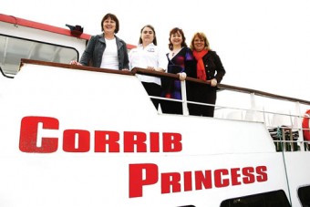Beckman Coulter Galway hosted a conference of over fifty executives from Beckam Coulter facilities around the world this week. The highlight of the conference social calendar was a cruise on Lough Corrib. Pictured on the Corrib Princess before embarking on Tuesday night cruise were ( l-r) Kathleen McDonagh and Roisin Sweeney of the Corrib Princess with Ciara O'Byrne, conference planner Beckman Coulter Galway, and Antje Piening, European Marketing Manager Beckman Coulter Eurocenter. Photo:-Mike Shaughnessy