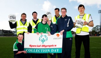 Local sporting heroes back today’s Special Olympics Collection Day. Pictured at the Connacht Rugby Grounds are Alan Murphy of Galway United,  Galway hurler Aonghus Callinan, Galway footballers Joe Bergin and Michael Meehan, with Paddy Cronin and Cian Gardner (swimming), Ruairí O'Toole (kayaking), and Jonathon Griffin (bowling) of the Special Olympics Team. 
