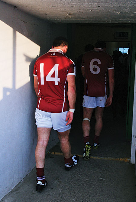 End of the line for Galway footballers after another early exit from the championship. 	Photo: Mike Shaughnessy.