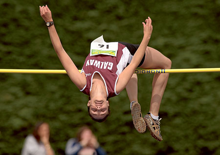 Galway’s Cathriona Farrell who jumped 1.70m to finish second behind Irish record holder Deirdre Ryan at the National Track & Field championships.