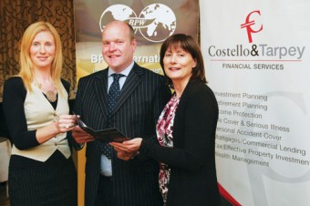 Attending the launch of the BPW National Conference to be held on September 22 were (l-r) Michele Murphy president of BPW Galway with Paul Tarpey and Deirdre Costello of Costello & Tarpey Financial Services, main event sponsor. 
Photo:-Mike Shaughnessy 