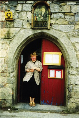 A different place: Harriet outside Nimmo’s when she started her restaurant in 1992. 