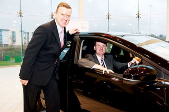 Pictured at the National Dealer Launch of the new Honda Civic were: Frank Kennedy (left) Universal Honda Limited and Robert Bradley, Bradley Honda, Galway.