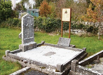 Raftery’s grave at Killeeneen, near Craughwell - The headstone was erected on August 26 1900, sixty five years after his death.