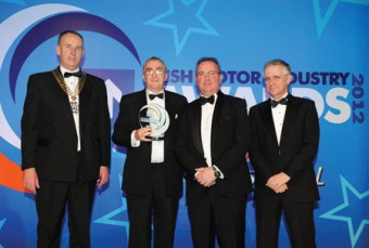 Left to Right: Gerry Caffery, president SIMI; Tony Burke, MD Tony Burke Motors Ltd; Dave Watson, head of Castrol Professional in Ireland; and Alan Nolan, director general of SIMI.