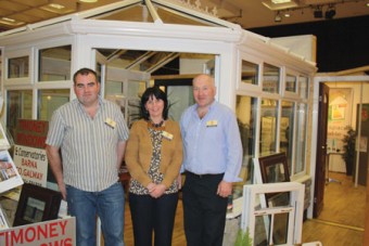 The Best Stand at the Modern Homes and Building Exhibition last weekend was Timoney Windows, Barna, Galway, phone 091 596808. Pictured are (l-r): Michael, Maureen, and Gareth Timoney.
