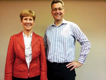 Dr Susan Scott and Stephen Gibbs of the Inner Peace Movement who will speak in Galway on Tuesday.