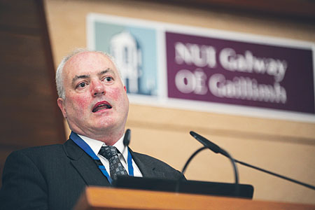 Professor Frank Barry of NUI Galway speaking at the stem cell conference. Photograph by Aengus McMahon