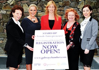 Pictured at the launch are Pauline Griffen, Salthill Hotel; Bronagh Sharpe, Galway Chamber; Michelle Murphy, president BPW Galway; Caroline Downey, H&A Marketing; Moyra McMahon, Ulster Bank (Photo: Joe Travers).