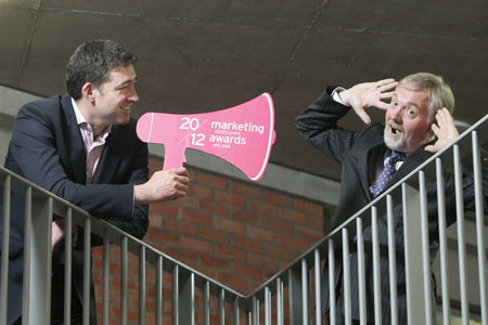 Shouting out for marketing excellence across Ireland: Jim Fitzpatrick, BBC business correspondent and host of the CIM Marketing Excellence Awards, and John Edmund, chairman of CIM Ireland, are shouting out for Mayo companies to enter the celebrated annual industry awards before the deadline on September 11.