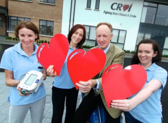 At the launch of Croí Heart and Stroke Centre's Open Week which runs from September 17-22 were (l-r) Caroline Costello, physical activity specialist; Claire Kerins, dietitian; Neil Johnson, Croí chief executive; and Deirdre Henry administrator.  Photo:-Mike Shaughnessy