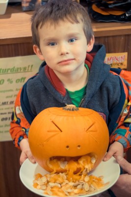Winner of the overall Enjoy Cafe pumpkin competition was Harry McBride Sheils.