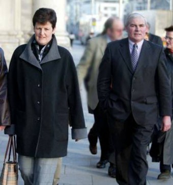 Margaret Lavelle and Patrick (Patsi) Nevin, sister and brother of murder victim Tom Nevin, pictured leaving court during the trial of Catherine Nevin some years ago.