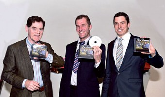 Pictured at the launch are Jimmy Higgins, Pat Creaven, and Romain Ferriere, event manager g Hotel.