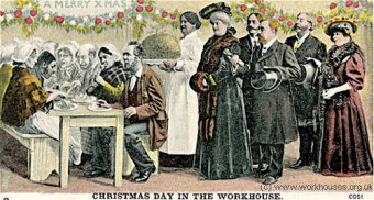 The guardians and their ladies: a visit to the workhouse on Christmas Day.