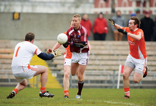 Denis Glennon bears down on goal during last Sunday’s league win over Armagh. Photo: johnobrienimages