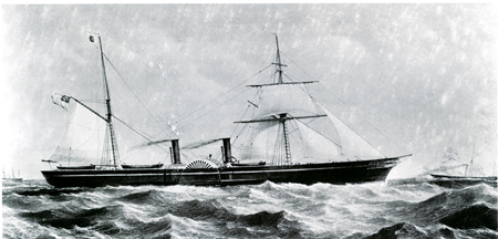 The PS Pacific, a Galway Line ship, was one of the fastest ships of the time. She became a successful Confederate blockade runner, able to outrun Union Navy ships with ease.