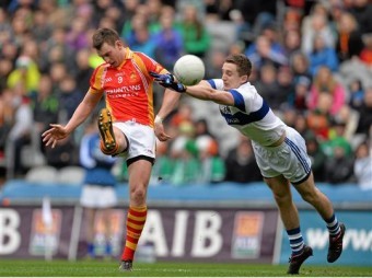 Kicking for glory: Barry Moran gets a shot off against St Vincent's in the All Ireland final. Photo:Sportsfile