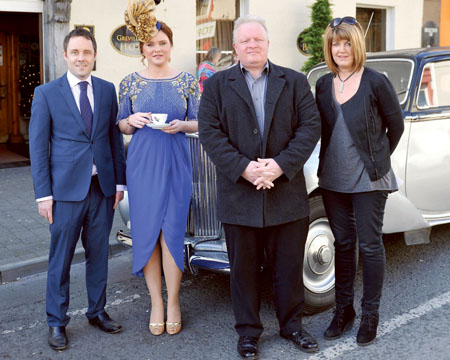Eamonn Brady, Margaret Connelly, Richard Kelly, and Deirdre Ryan pictured at the launch of the Alzheimer Society Annual Tea Day at the Greville Arms Hotel
