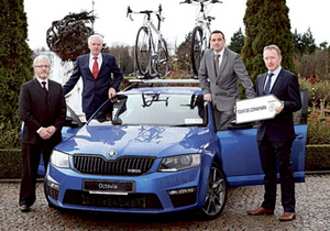 Pictured at the launch of the 2014 Skoda Tour de Conamara were Leo Monaghan, dealer principal of Monaghan and Sons, Galway; Joe Monaghan; Raymond Leddy, head of marketing and product; Skoda Ireland; and Mark O&rsquo;Connell, representing event partners W2.   The increasingly popular cycling event will take place on Saturday 24 May and is part of a weekend of cycling activity. 