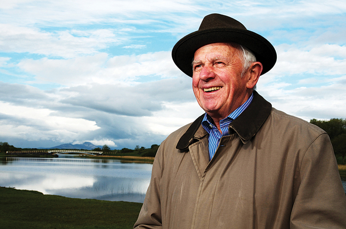 Founding member and chairman of the choral festival Edward Horkan smiles happily during the Dawn Chorus on the shores of Lough Lannagh, Castlebar, which was the final event of the very successful third Mayo International Choral Festival. Photo: Alison Laredo.