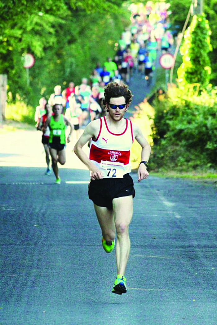 Conor Dolan in action in Ballyhaunis
for the Mayo AC summer 5k series.