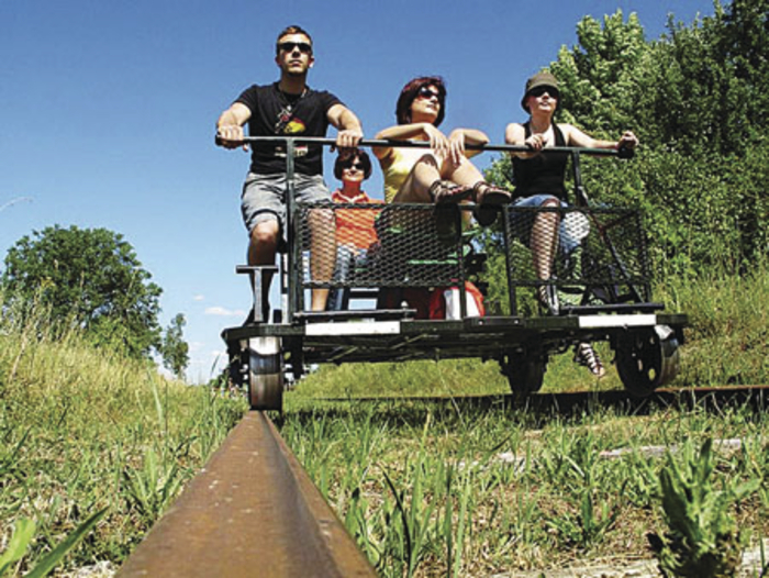 Velorails are a popular attraction in mainland Europe. 