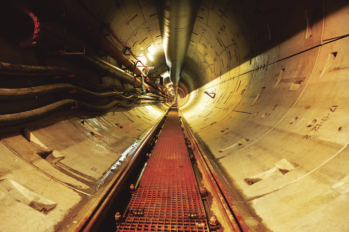 A section of the 4.9 km Corrib pipeline tunnel