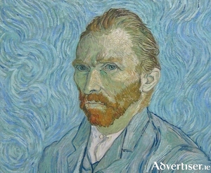 An 1889 self-portrait by Van Gogh.
