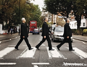 The Priests do a Beatles on Abbey Road.