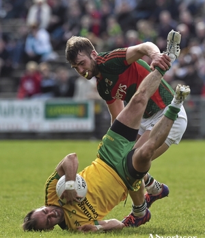 Turning things upside down: Aidan O&#039;Shea will be hoping to lead Mayo to victory tomorrow. Photo: Sportsfile 