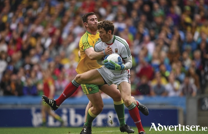 Touch and go: David Clarke is still an injury concern for Mayo ahead of the All Ireland semi-final. Photo: Sportsfile 