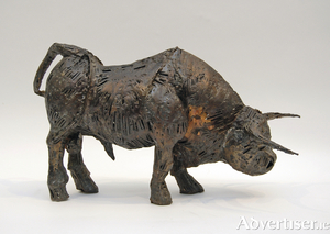 Shefiff Street Bull by John Behan, welded steel.