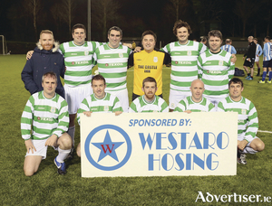 The Castlebar Celtic team who are taking part  in the Westaro Masters League at Milebush Park Castlebar. Photo: Michael Donnelly