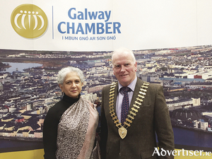 Pictured on her recent visit to Galway Chamber was the Indian Ambassador to Ireland, Her Excellency Mrs Radhika Lal Lokesh with president of Galway Chamber Frank Greene.